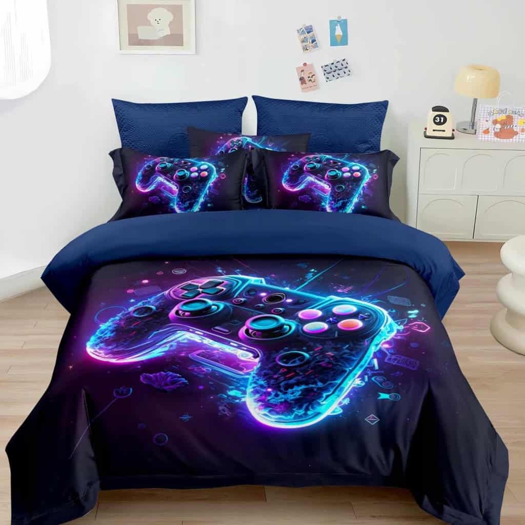Pościel gamepad 160x200 – komplet z 2 poszewkami