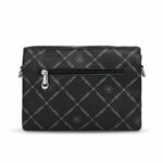 Torebka damska listonoszka crossbody czarna – na ramię, eko skóra, mała — 2