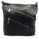 Torebka damska listonoszka crossbody czarna – na ramię, miejska, pojemna — 1