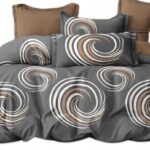 Pościel wzór geometryczny 160x200 – komplet z prześcieradłem i 2 poszewkami — 2