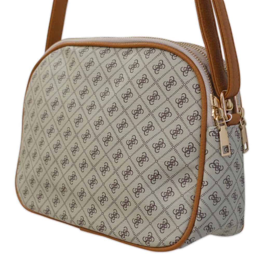 Torebka damska listonoszka crossbody jasnoszara – na ramię, eko skóra, miejska