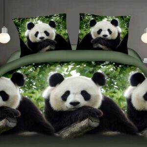 KOMPLET POŚCIELI 160x200 + 2 POSZEWKI I PRZEŚCIERADŁO PANDA PANDY