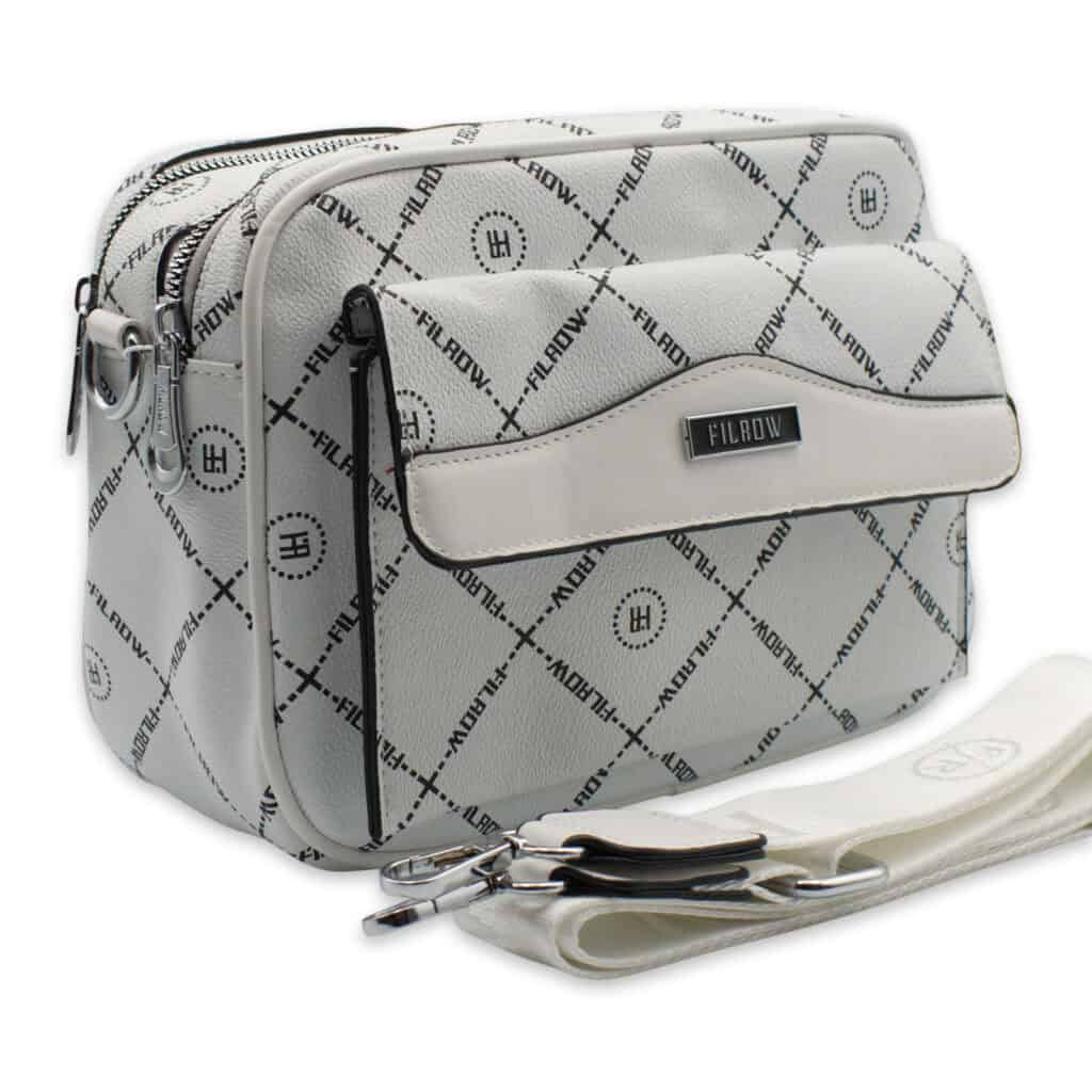 Torebka damska listonoszka crossbody biała – na ramię, miejska