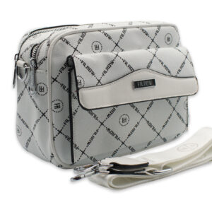 TOREBKA DAMSKA LISTONOSZKA MIEJSKA CROSSBODY NA RAMIĘ BIAŁA