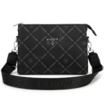 Torebka damska listonoszka crossbody czarna – na ramię, eko skóra, mała — 1