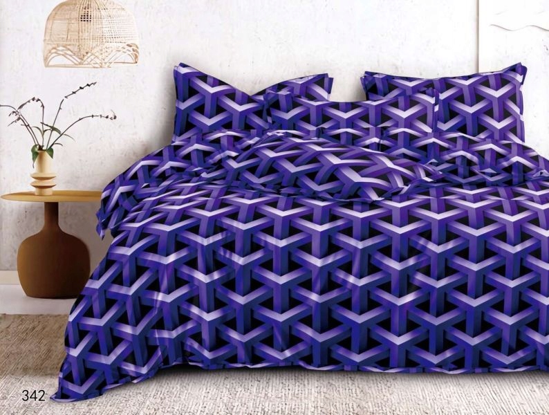 Pościel piramidki 160x200 – komplet z prześcieradłem i 2 poszewkami