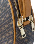 Torebka damska listonoszka crossbody ciemnobrązowa – na ramię, eko skóra, miejska — 3