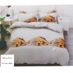 Pościel pieski i kotki 160x200 – komplet z prześcieradłem i 2 poszewkami — 1