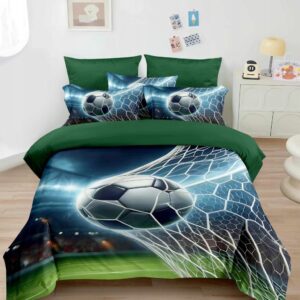 POŚCIEL KOMPLET POŚCIELI 160x200 + 2 POSZEWKI NA PODUSZKI PIŁKA W SIATCE