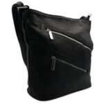 Torebka damska listonoszka crossbody czarna – na ramię, miejska, pojemna — 2