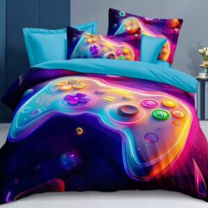 POŚCIEL KOMPLET POŚCIELI 160x200 + 2 POSZEWKI NA PODUSZKI GAME/PAD
