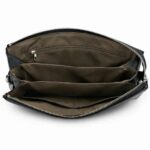 Torebka damska listonoszka crossbody czarna – na ramię, eko skóra, mała — 3