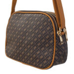 Torebka damska listonoszka crossbody ciemnobrązowa – na ramię, eko skóra, miejska — 1