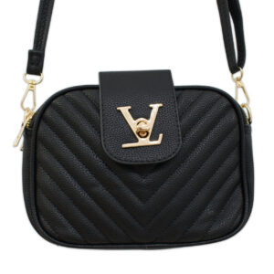 TOREBKA DAMSKA NA RAMIĘ CZARNA EKO SKÓRA LISTONOSZKA MIEJSKA CROSSBODY