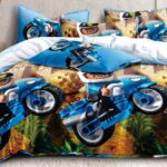 Pościel klocki motory 160x200 – komplet z prześcieradłem i 2 poszewkami — 1