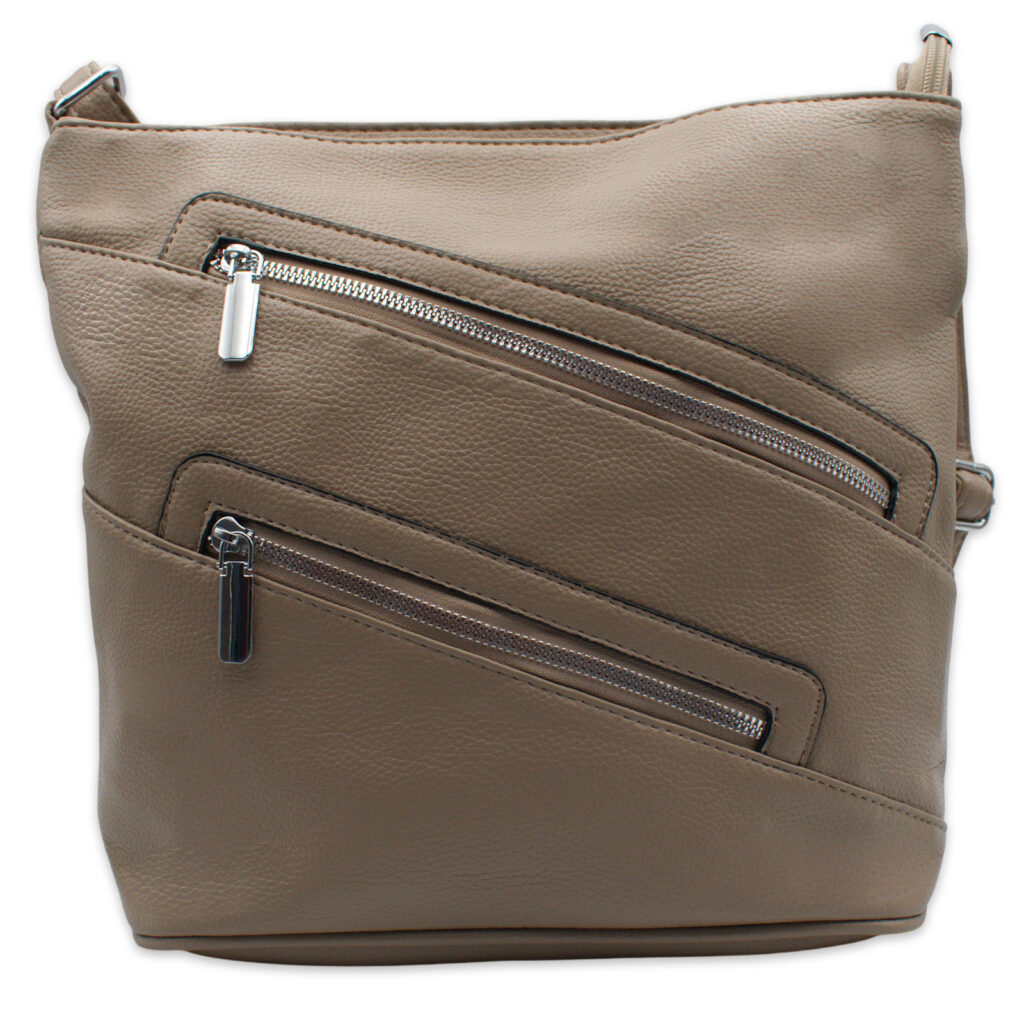 Torebka damska listonoszka crossbody brązowa – na ramię, miejska, pojemna