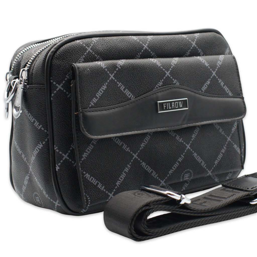 Torebka damska listonoszka crossbody czarna – na ramię, miejska