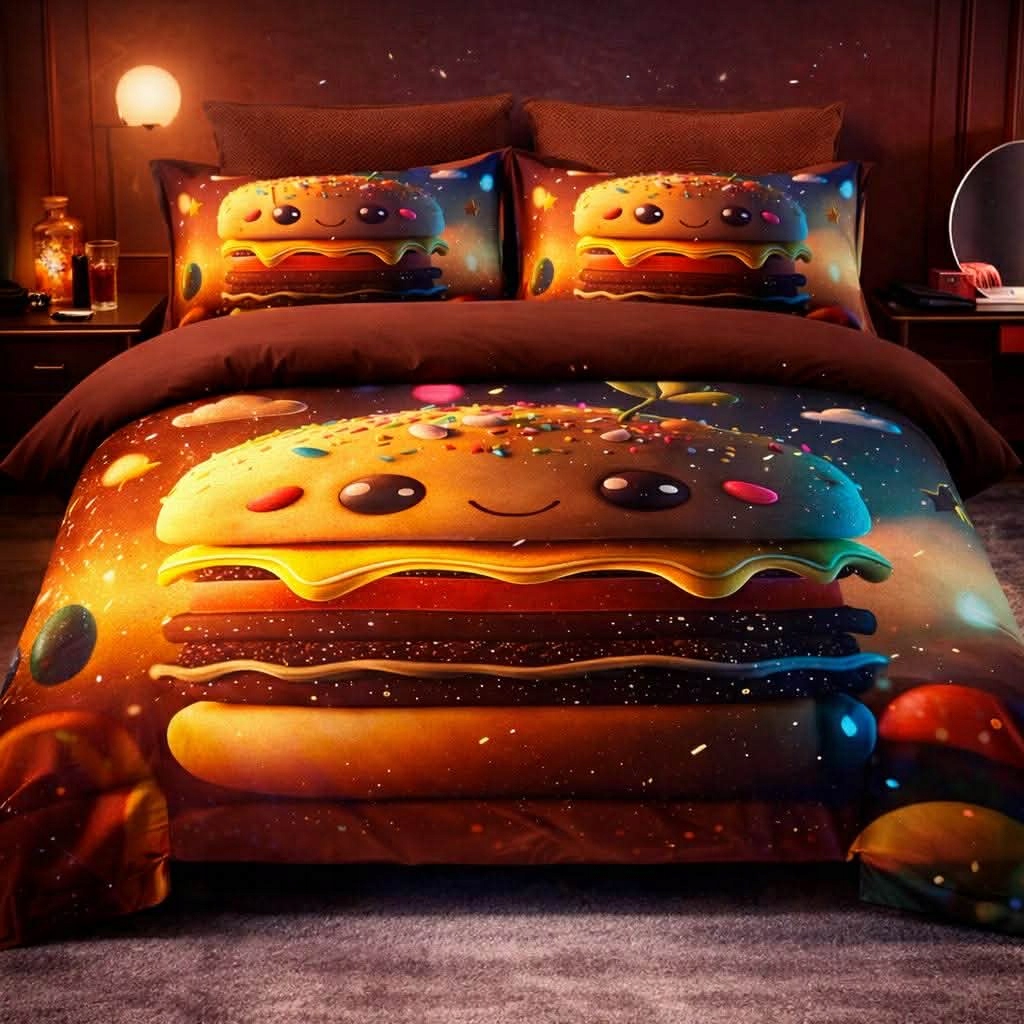 Pościel hamburger 160x200 – komplet z 2 poszewkami