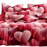 Pościel serca serduszka 140x200 – komplet z prześcieradłem i 2 poszewkami — 2