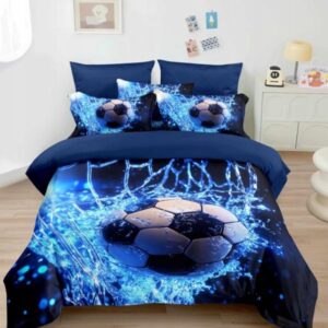 POŚCIEL KOMPLET POŚCIELI 160x200 + 2 POSZEWKI NA PODUSZKI PIŁKA W WODZIE