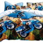 Pościel klocki motory 160x200 – komplet z prześcieradłem i 2 poszewkami — 2