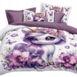 Pościel jednorożec fioletowy 160x200 – komplet z 2 poszewkami — 2