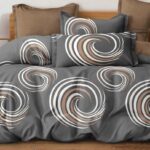 Pościel wzór geometryczny 160x200 – komplet z prześcieradłem i 2 poszewkami — 1