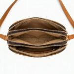 Torebka damska listonoszka crossbody ciemnobrązowa – na ramię, eko skóra, miejska — 4
