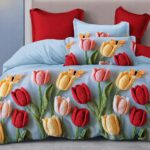 Pościel tulipany kwiaty 160x200 – komplet z 2 poszewkami — 1