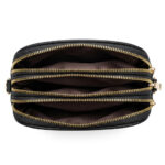 Torebka damska listonoszka crossbody czarna – na ramię, eko skóra, miejska — 3
