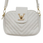 Torebka damska listonoszka crossbody biała – na ramię, eko skóra, miejska — 1