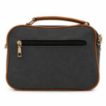 Torebka listonoszka crossbody antracytowa z regulowanym paskiem — 4