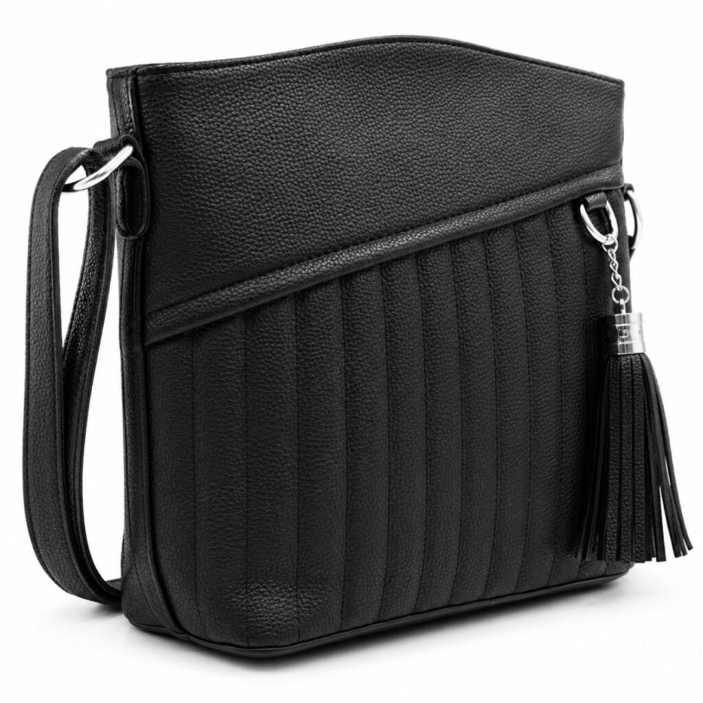 Torebka damska listonoszka crossbody czarna na ramię