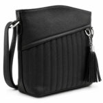 Torebka damska listonoszka crossbody czarna na ramię