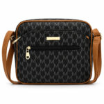 Torebka listonoszka crossbody czarna z regulowanym paskiem — 2