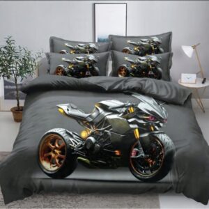 Komplet pościeli 140x200 +2 poszewki i prześcieradło motor