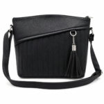 Torebka damska listonoszka crossbody czarna na ramię — 2