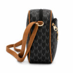 Torebka listonoszka crossbody czarna z regulowanym paskiem — 3