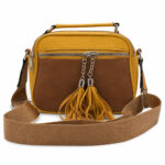 Torebka damska listonoszka crossbody żółta na ramię — 2
