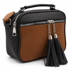 Torebka damska listonoszka crossbody miejska na ramię antracyt