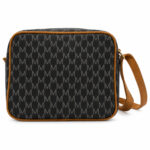 Torebka listonoszka crossbody czarna z regulowanym paskiem — 4