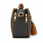 Torebka listonoszka crossbody antracytowa z regulowanym paskiem — 3