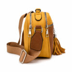 Torebka damska listonoszka crossbody żółta na ramię — 3