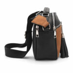 Miejska torebka crossbody antracytowa – listonoszka na ramię — 3