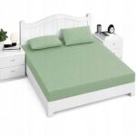 Prześcieradło z gumką 200x220 seledynowe — 2